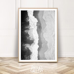 Luftbild Strand Print, Ozean Wandkunst, Wellen druckbare Fotografie, Küsten Wanddekor, Strand Poster, Meer Print, Wohnkultur
