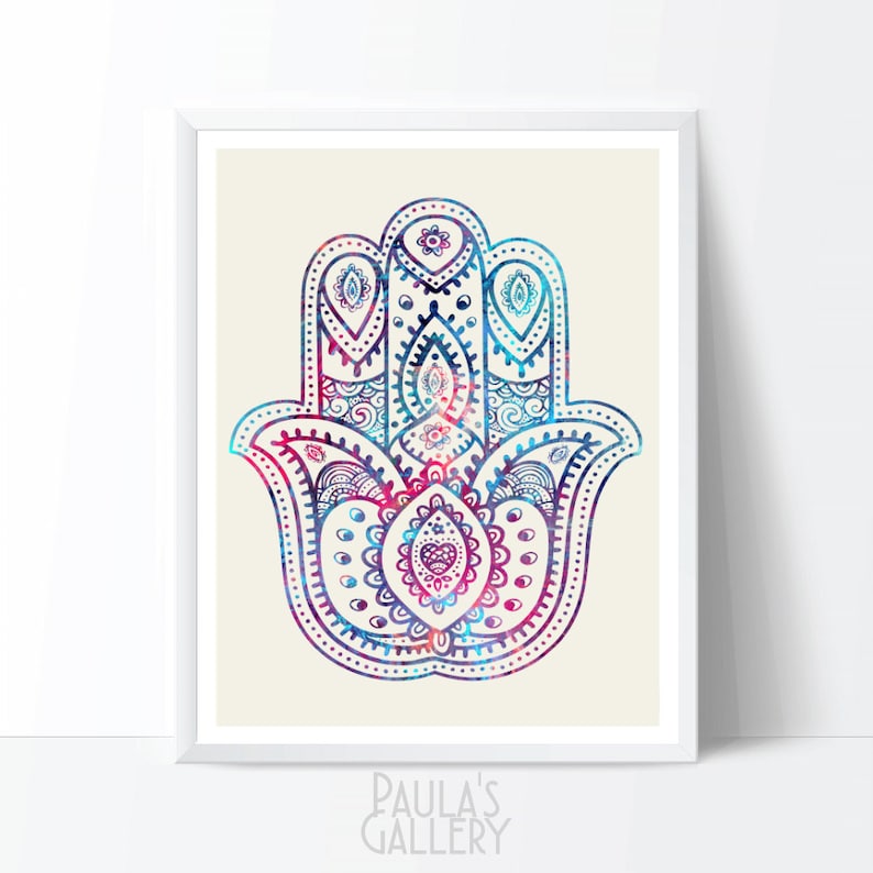 Hamsa Hand Art Hamsa Hand Print Printable Fatma Hand - Etsy