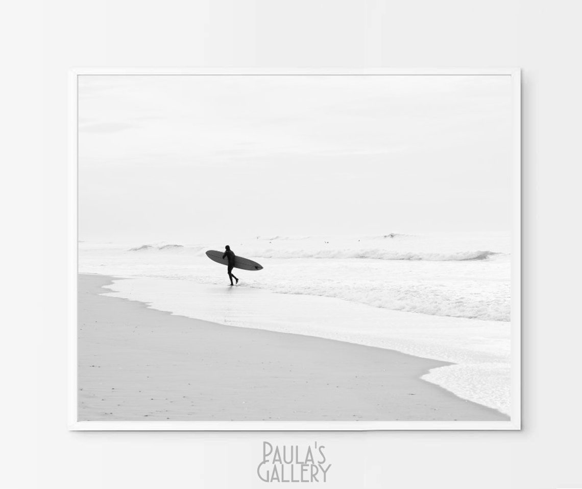 Black White Surf Photography Surf Art Print Surf Wall Art - Etsy