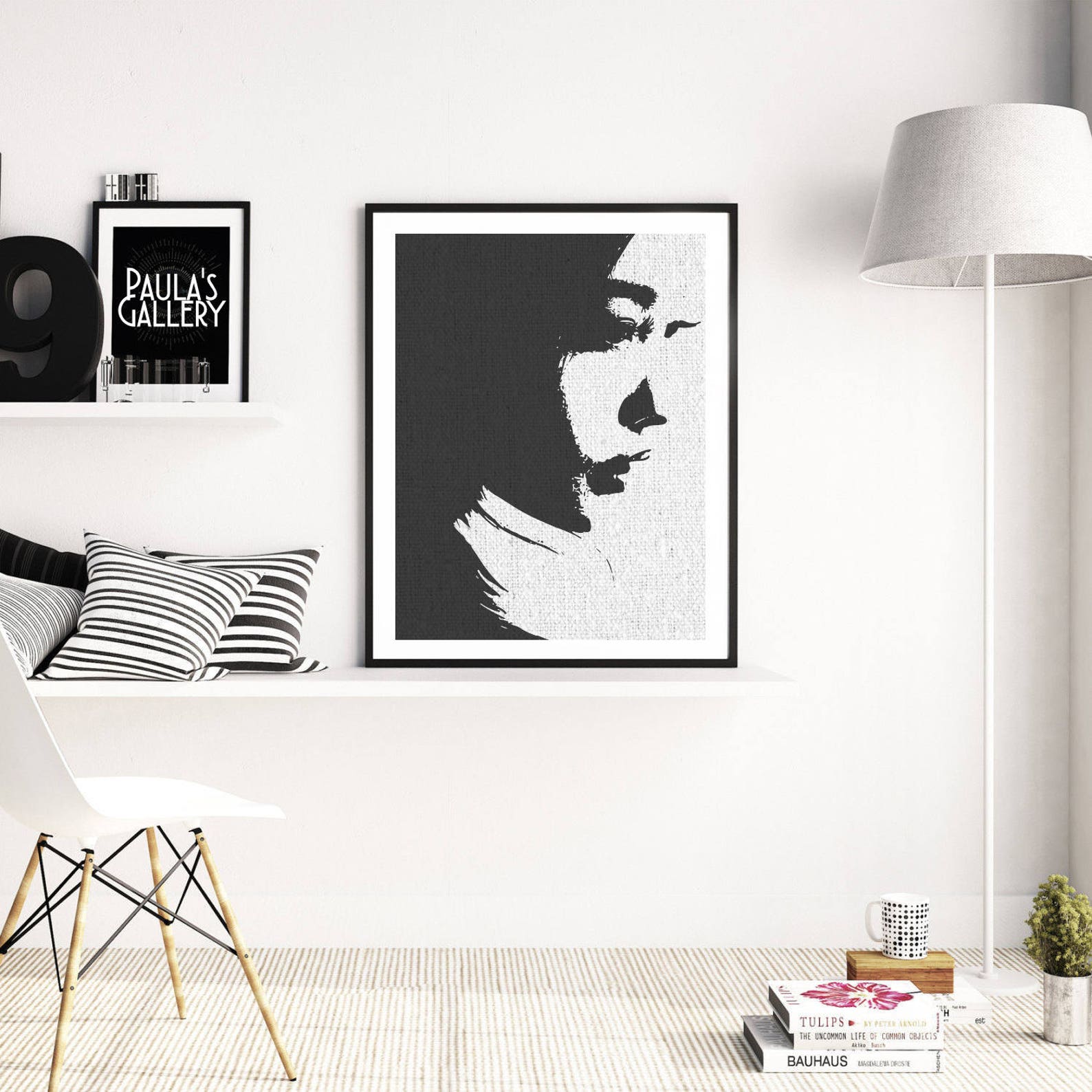 Black White Woman Portrait Print Printable Digital Download - Etsy