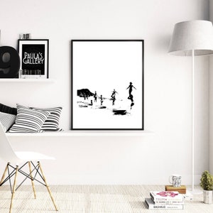 Vintage Surf Poster, Surf Print, druckbare Surf-Kunst, schwarz weiß Wohnkultur, Digitaldrucke, moderne minimalistisch, Kunst-Geschenk, druckbare Download Bild 4