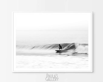 Surf Print, Surfing Wall Art, surf photography, printable black white art, ocean waves poster, home decor, digital download