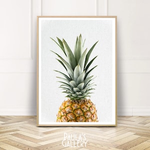 Pineapple Print, Pineapple Wall Art, Tropical Poster, large Fruit Photography, Instant Download, Bedroom Large Wall Decor, Gift For Her