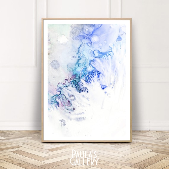 Alcohol Ink Abstract Print Blue Painting Wall Art Digital Print Poster Modern Wall Decor Printable Artwork Bedroom Art Cheap Art Gift