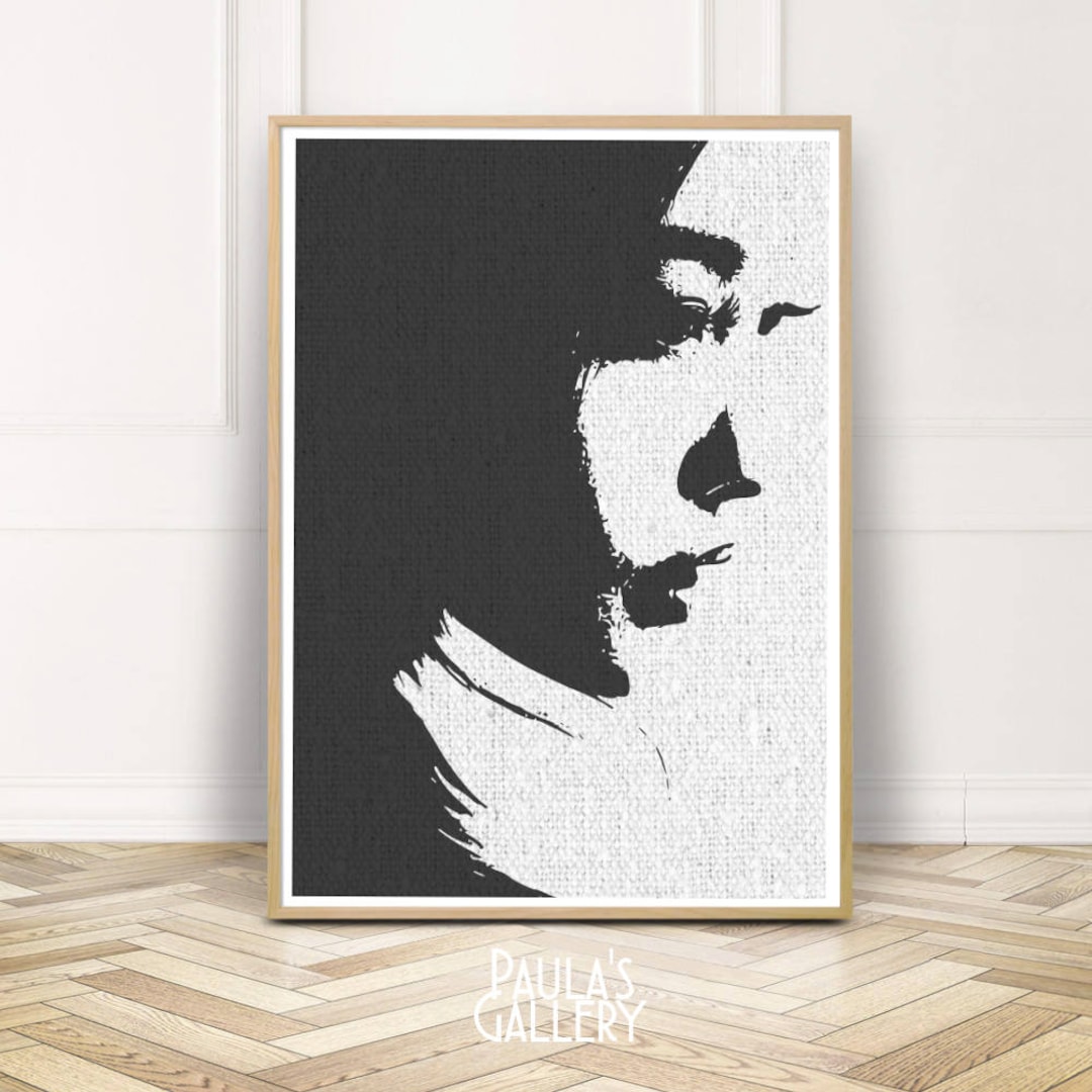 Black White Woman Portrait Print, Printable Digital Download Wall Art ...
