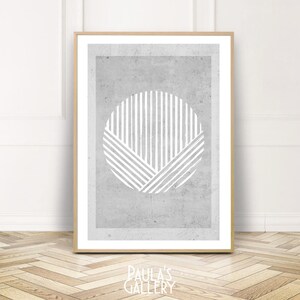 Abstract Geometric Scandinavian Print Poster Wall Art, decoración de pared minimalista, arte de hormigón industrial, descarga instantánea, regalo de bienvenida