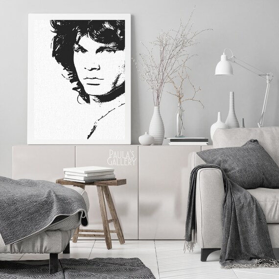 Jim Morrison Poster Die Turen Druck Wandkunst Promi Druckbare Sofortigen Download Giftf Fur Fan Geschenk Fur Sie Schwarz Weiss Portrait