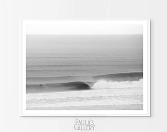Surf Print, Black White Surf photography, Waves printable wall art, Gift for surfer, ocean home decor, Surf art, Beach poster, Coastal print