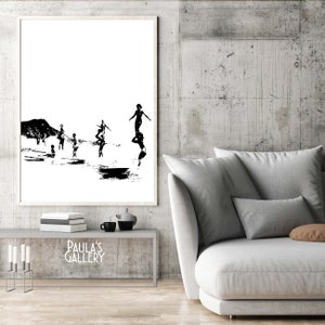 Vintage Surf Poster, Surf Print, druckbare Surf-Kunst, schwarz weiß Wohnkultur, Digitaldrucke, moderne minimalistisch, Kunst-Geschenk, druckbare Download Bild 3