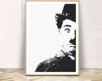 チャーリー・チャップリンのカラー写真、キッド、面白いポスター