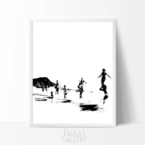 Vintage Surf Poster, Surf Print, druckbare Surf-Kunst, schwarz weiß Wohnkultur, Digitaldrucke, moderne minimalistisch, Kunst-Geschenk, druckbare Download Bild 2