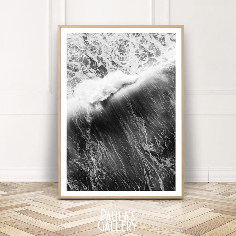Surf Print Aerial Surf Art Ocean Photography Wall Art Etsy