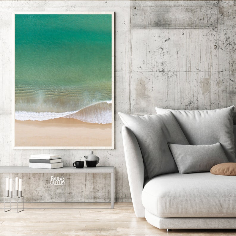 Ocean Print Wall Art Aerial Beach Photography Print Etsy