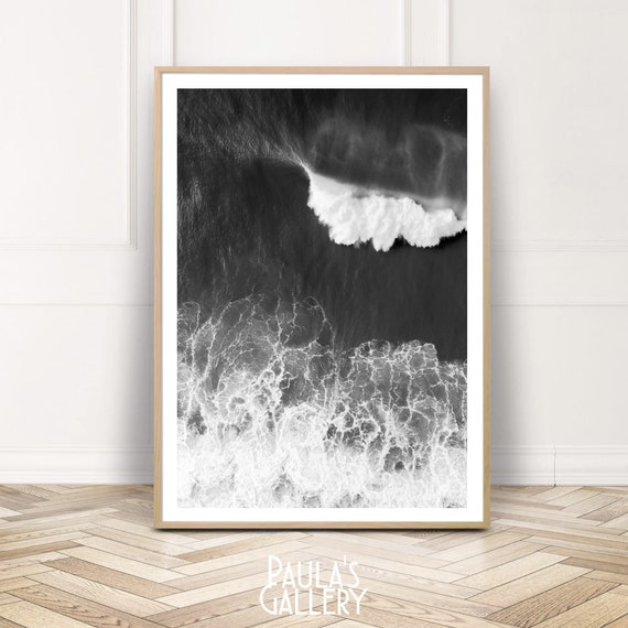 Surf Art Surf Print Ocean Wave Photography Wall Art Black | Etsy