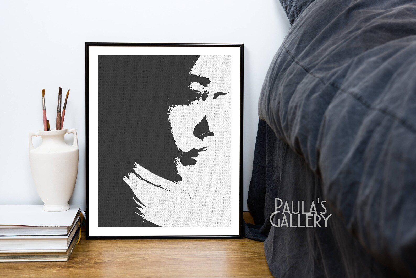 Black White Woman Portrait Print Printable Digital Download - Etsy