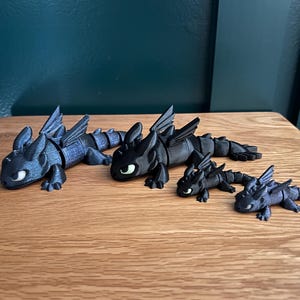 Articulating Toothless Night Fury Dragon • How To Train Your Dragon • 3D Printed • Desk Toy