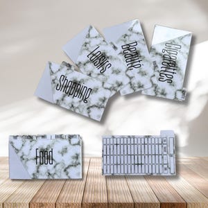 5 Custom Laminated Tabbed Budget Envelopes