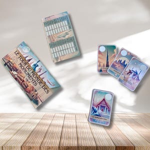 Lot Défi tour du monde des monuments  20 cartes a gratter + enveloppe et tracker