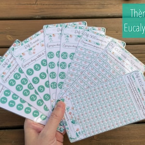 Individually - Eucalyptus theme budget challenges sold individually in perforated A5, perforated A6 or zip envelope format