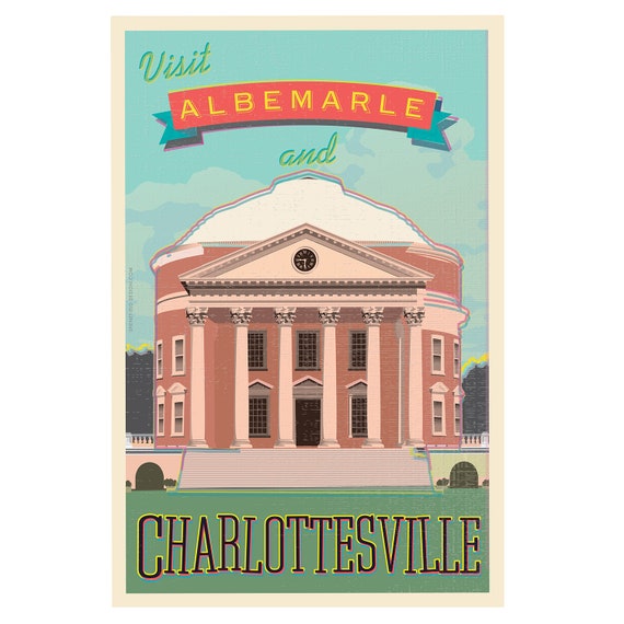 Classic Posters Of Virginia Charlottesville Blue Ridge Etsy