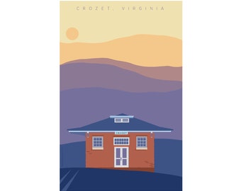 Crozet, Virginia Train Depot Sunset