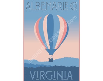 1 Virginia; Hot Air Balloon; Blue Ridge Mountains; Piedmont; Charlottesville; Albemarle