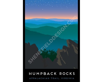 Virginia Humpback Rocks, Appalachian Trail, Blue Ridge Mountains and Shenandoah Valley