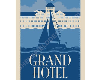 Michigan Grand Hotel, Mackinac Island travel posters