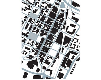 Charlottesville Virginia: Downtown Map