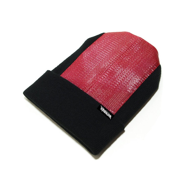 Head Spin Beanie Padded Bboy Hat Breakdance Headspin Cap Breakdancing Flite  - Black & Red