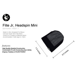 Head Spin Beanie Padded Bboy Hat Breakdance Headspin Cap Breakdancing Flite Jr Black image 3