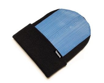 Head Spin Beanie Padded Bboy Hat Breakdance Headspin Cap Breakdancing Flite - Black & Blue