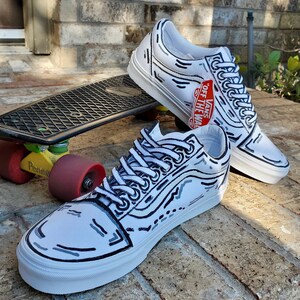 vans old skool cartoon custom
