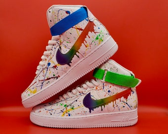 high top air forces colored