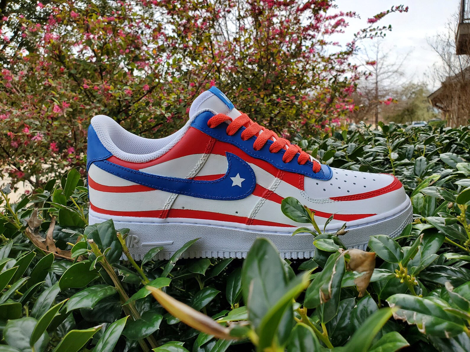 air force 1 puerto rican flag