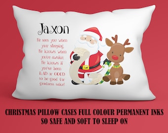 Christmas pillowcase | Etsy Santa Pillow Case Pillow Cases for sale