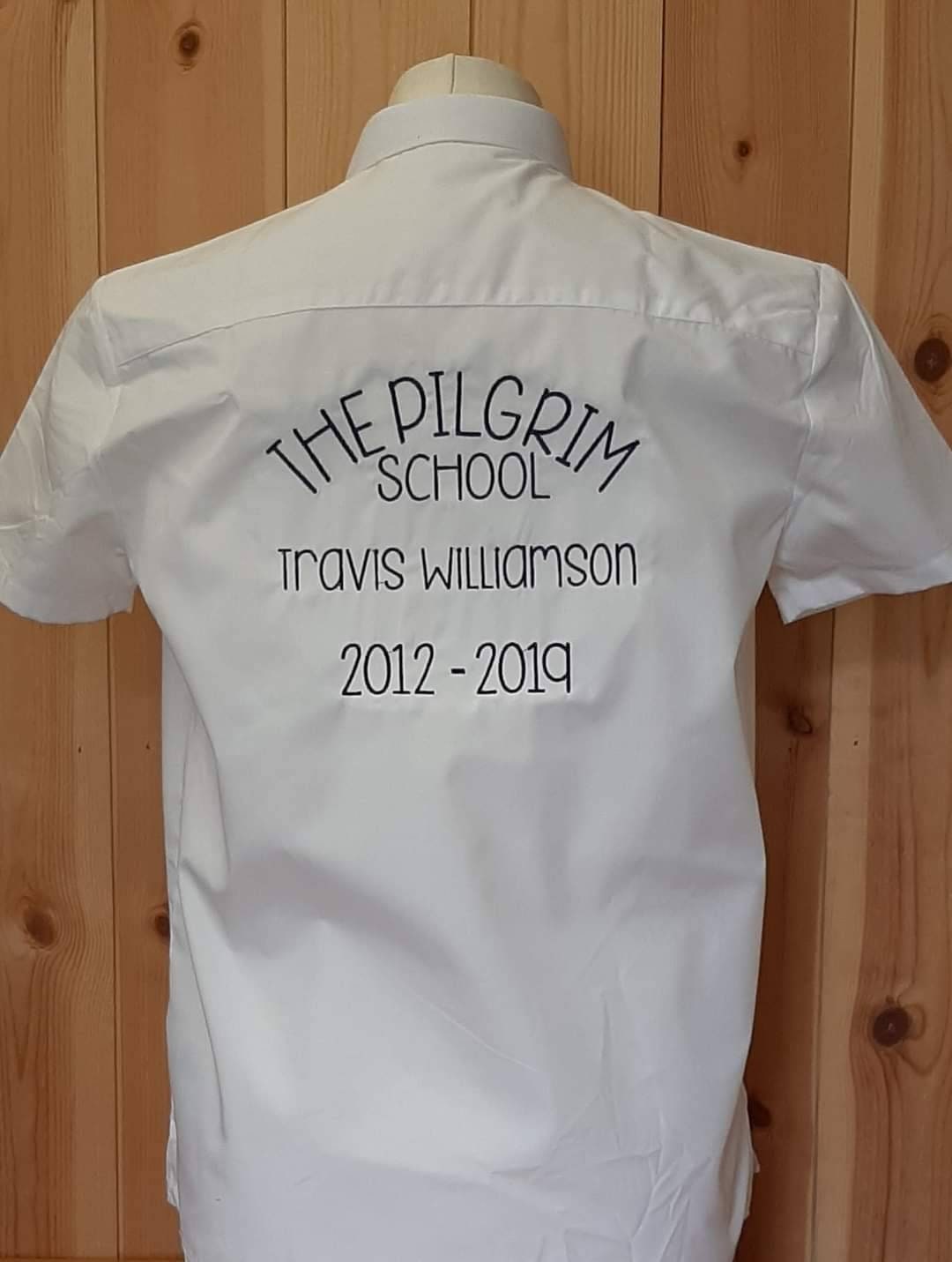 Leavers Shirt Embroidered Momento Shirt Signing Last Day at Etsy UK