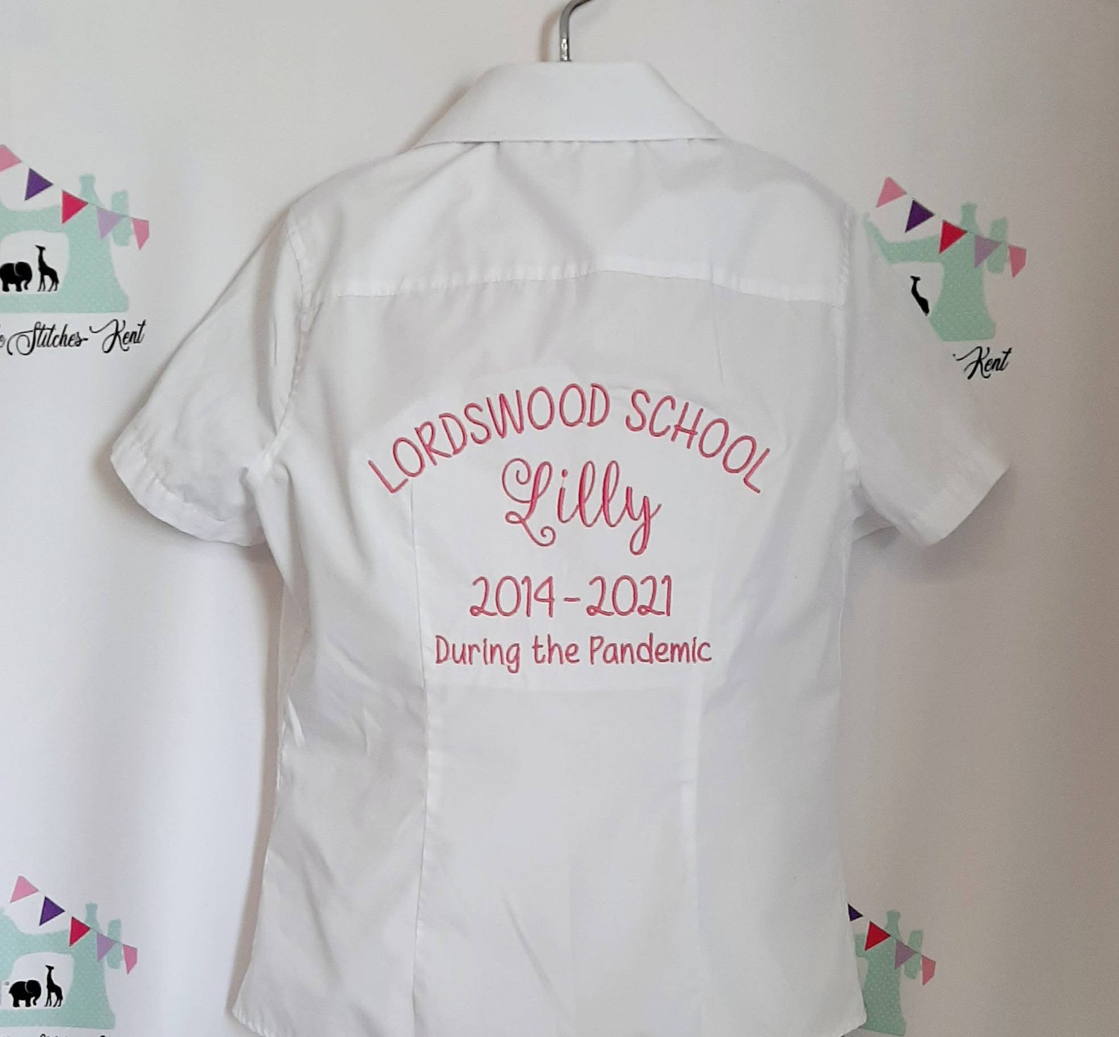 Leavers Shirt embroidered momento shirt signing last day at Etsy Italia