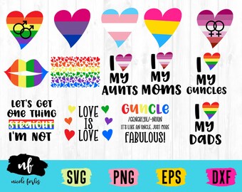 Svg Cut File Bundle 0092 Hawaii Lgbtq Pride Hi State Clip Art Art Collectibles