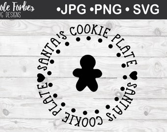 Download Santa plate svg | Etsy