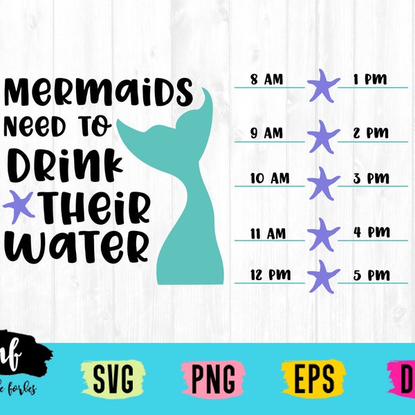 Mermaids Need To Drink Their Water SVG Cut File