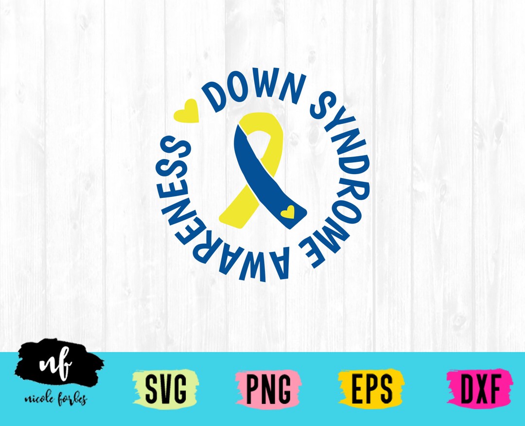 Down Syndrome Awareness SVG Cut File, Awareness Svg, T21 Svg, Ribbon
