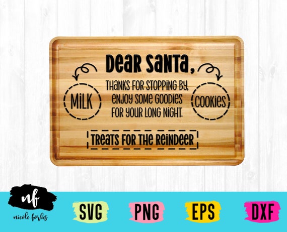 Download Santa Cookie Board Svg Cut File Etsy PSD Mockup Templates