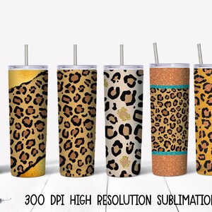 Zestaw kubków sublimacyjnych z nadrukiem w panterkę