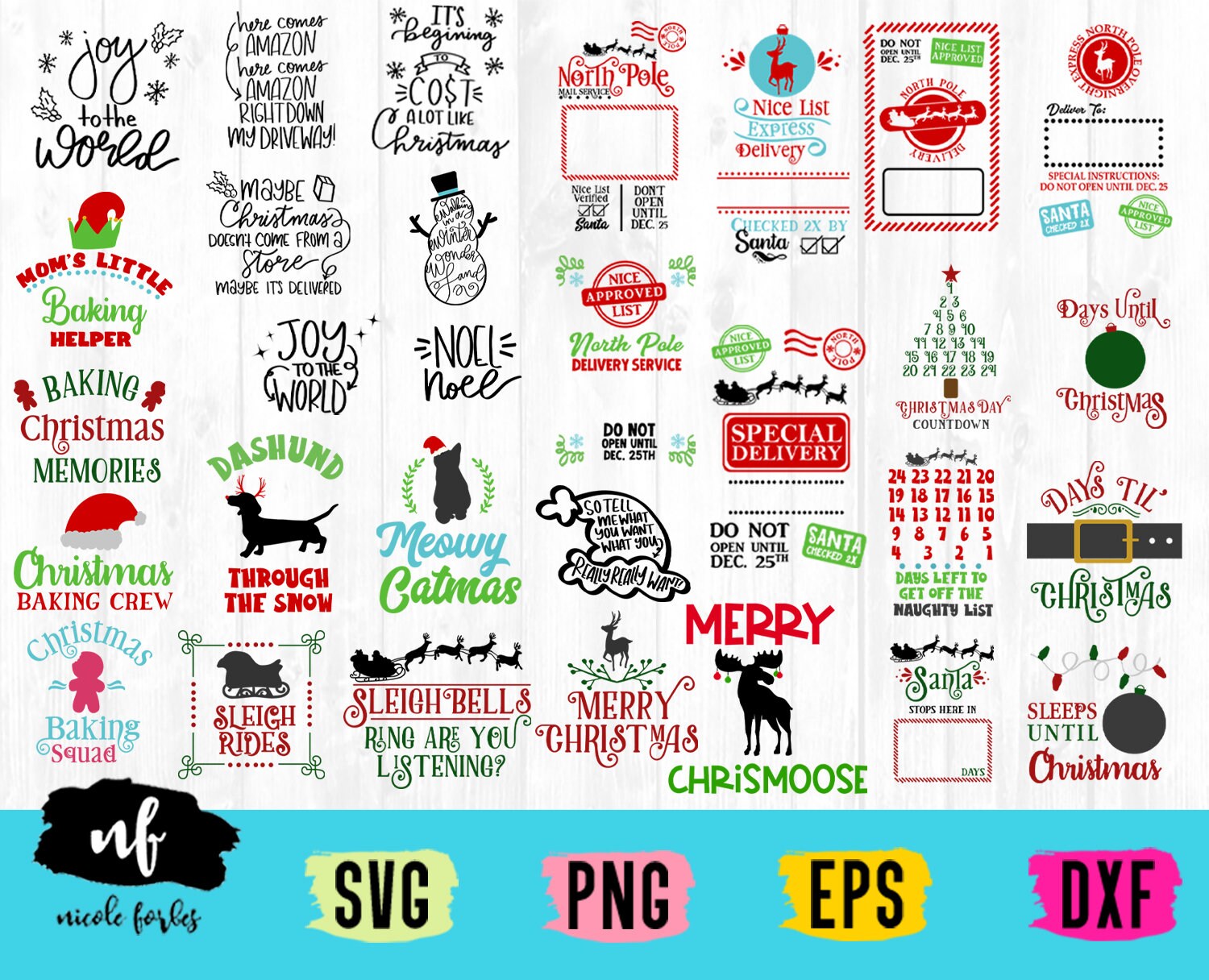 Download Christmas Svg Bundle Etsy