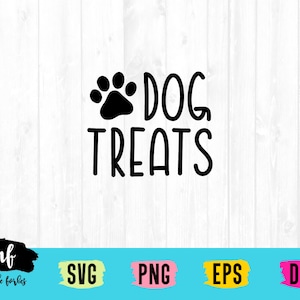 Dog Treats SVG Cut File, perro svg, tratar svg, rescate svg, etiqueta svg, organizar svg,dxf, eps, descarga instantánea