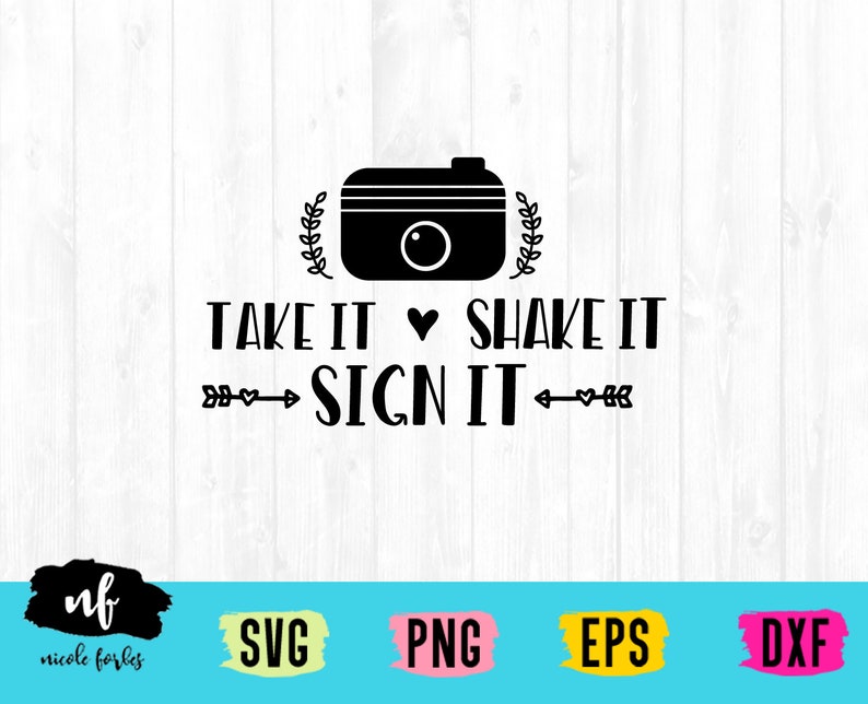 Download Polaroid Guest Book Wedding Sign SVG Cut File | Etsy