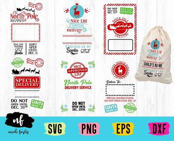 Download Santa Sack Svg Bundle Etsy
