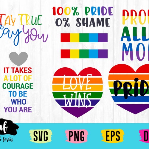 Gay Pride SVG Bundle LGBT SVG Cut Files Commercial Use - Etsy