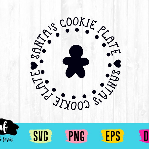 Cookies for Santa Plate SVG Cut File